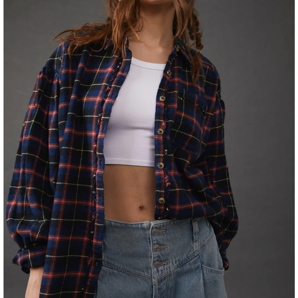 Free People We The Free happy hour plaid top - Picture 2 of 5